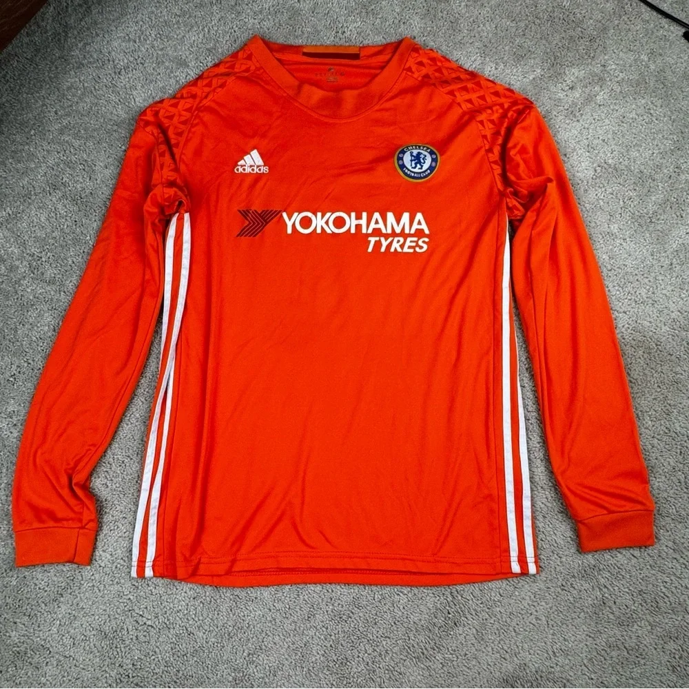 Adidas Chelsea FC 2016-17 Courtois 13 Goalkeeper Jersey Orange XL Long Sleeve